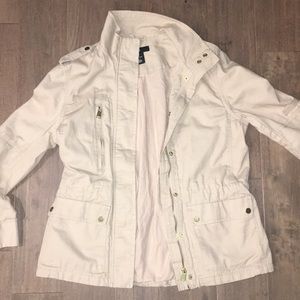 NWOT H&M Khaki Cargo Utility Coat- US 8